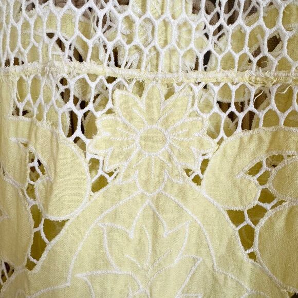 Anthropologie Moulinette Soeurs “Tilly” Lace Dress – Size 2 – Yellow & Off-White - Picture 3 of 6